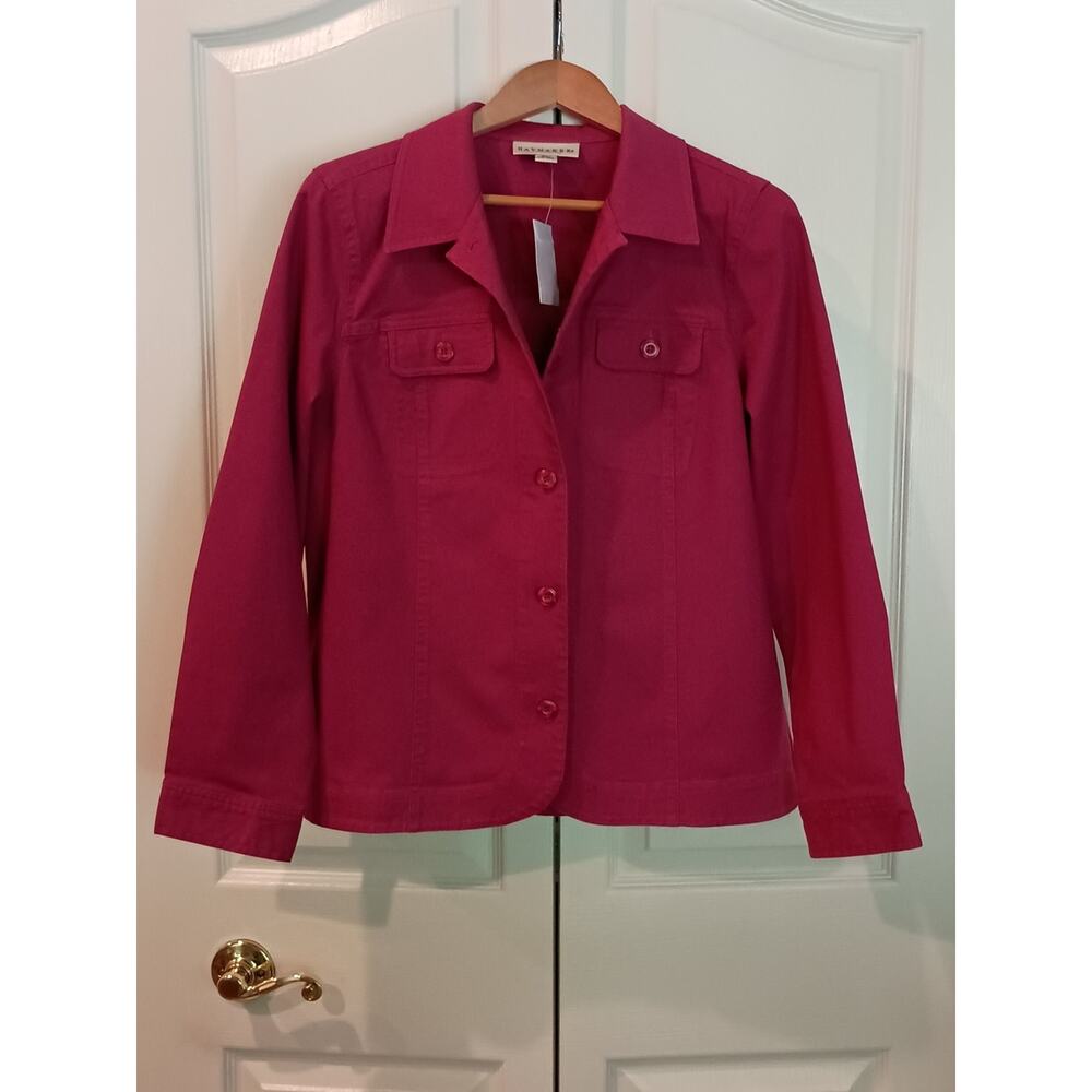 Haymaker Women's Rasberry Button-Front Jacket - Picture 2 of 16